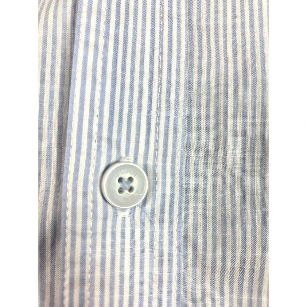 John Henry Camping Button Down Shirt Mens 2XL‎ Blue Striped Hiking Work Wear